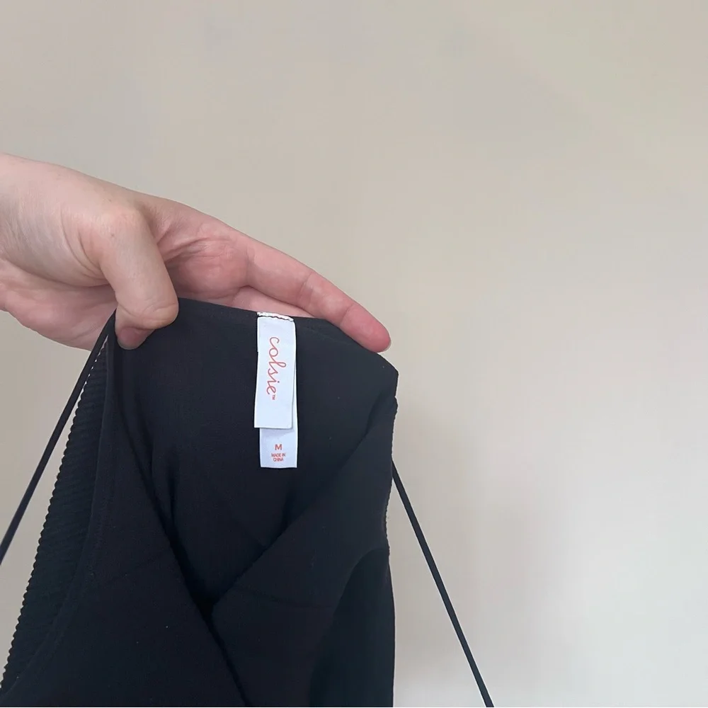 Colsie Black Ribbed Bodysuit - Picture 3 of 6